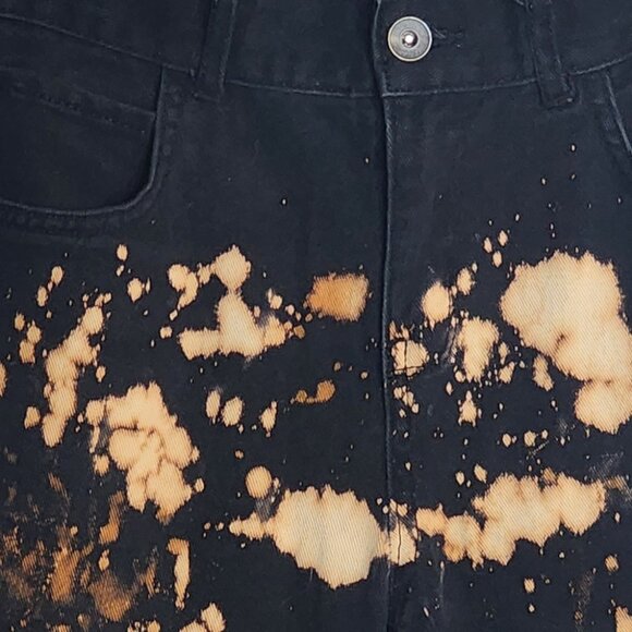 The Children's Place Black Hand Bleached Adj Waist Cotton Skinny Jeans Size 14 - Picture 3 of 16